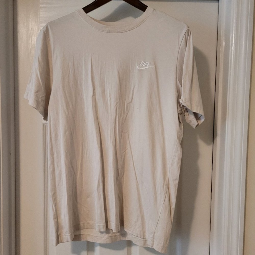 Mens Nike T-Shirt, Cream, Large